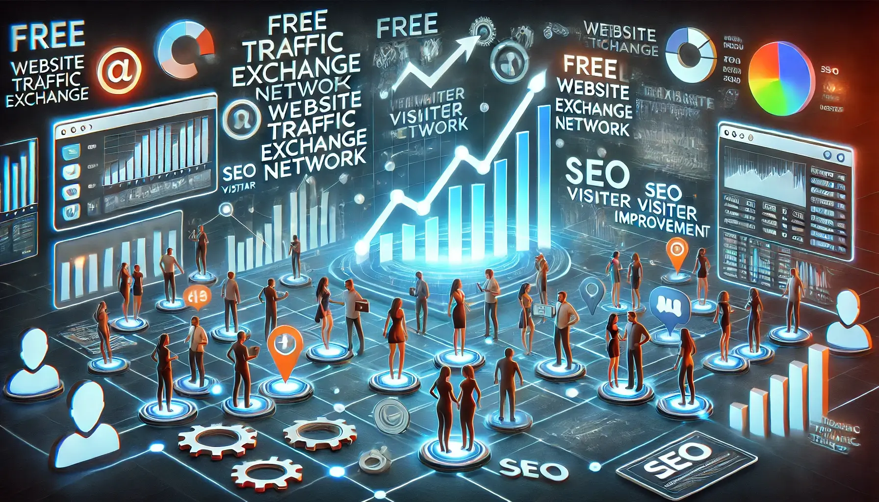 real human visitors using traffic exchange network to improve website seo and getting quality traffic.